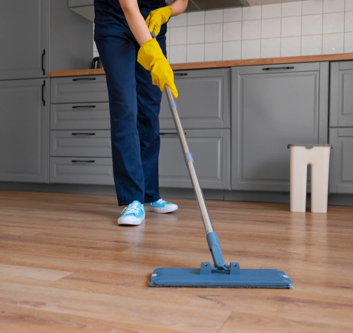 Mopping the floor